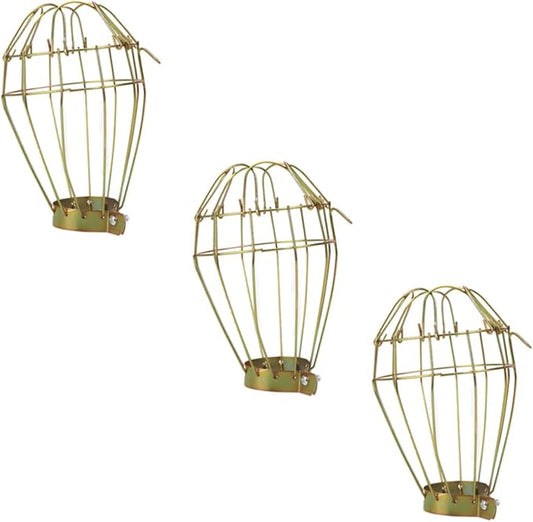 VICASKY Reptile Heater Guard Scald Heating Lamp Protector Mesh Cover for Safe Use Heating Bulbs and Lampshades for Reptile Habitats 3-Piece Set