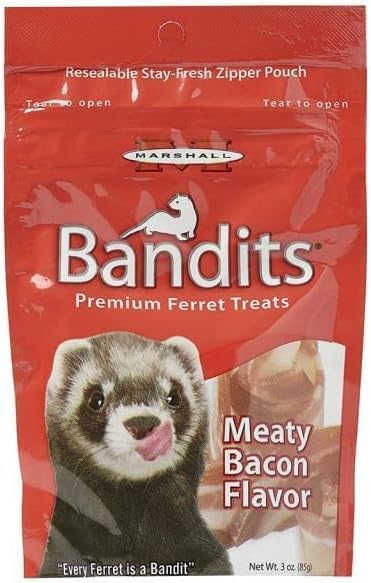 Aurora Pet Variety (4) Bandits Premium Ferret Treats (3-oz Each) with AuroraPet Wipes