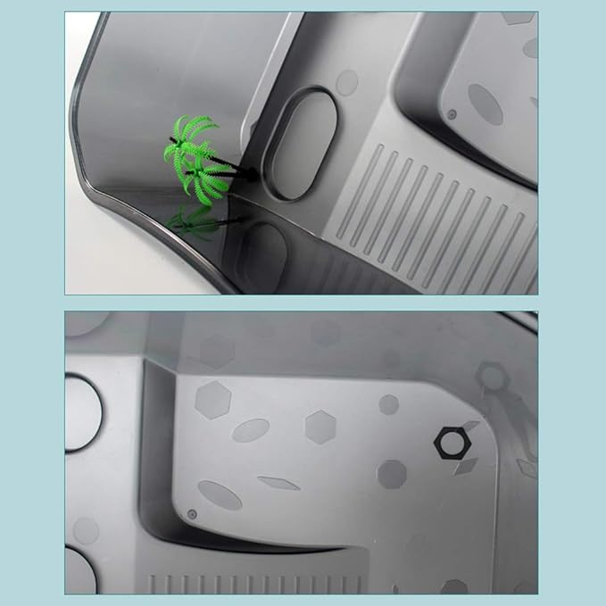 for Turtle Vivarium Box Aquarium for Breeding Box Habitat Tortoise Food Feeding Box with Basking Pl