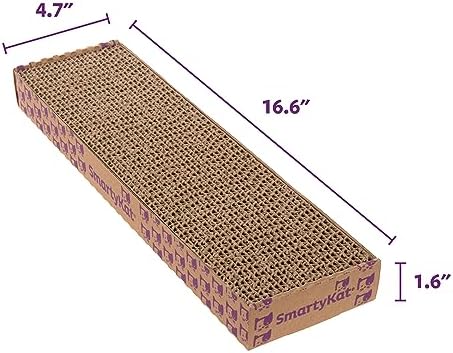 SmartyKat Super Scratcher Corrugated Cat Scratcher and Scratch Pad for Cats, Catnip Infused with Catnip, Scratchers for Indoor Cats and Kittens, Cardboard Scratching Post - Image 3