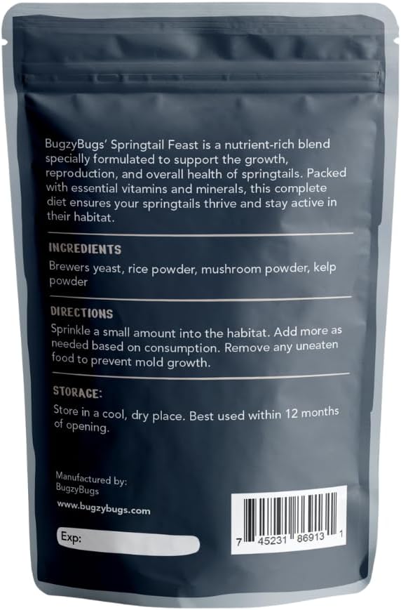 Springtail Feast All Natural Premium Organic Food Blend for Springtails