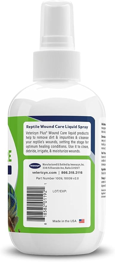 Vetericyn Plus Reptile Wound Care Spray | Reptile Skin Repair, Help Care for Reptile Wounds, Including Scale Rot, Lamp Burns, and Shedding. 3 Ounces