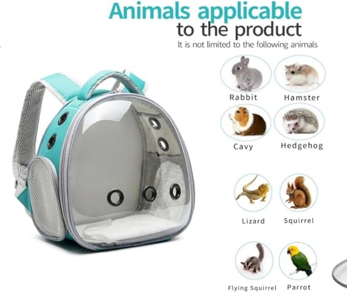 Bird Carrier Travel Cage Backpack with Perch, Breathable Portable Transport Bag for Parrot and Small Birds Outdoor Use (B1)