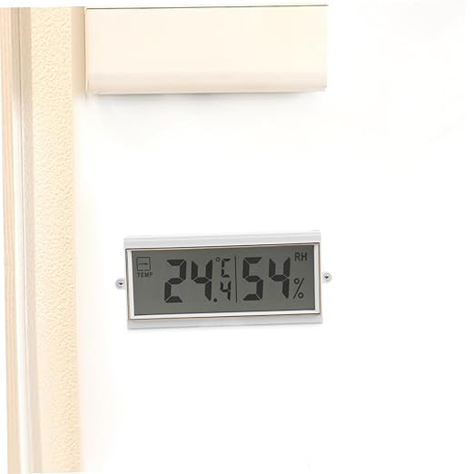 POPETPOP Digital Hygrometer Thermometer for Reptiles Accurate Temperature and Humidity Monitor with LCD Display Easy Setup for Home and Pet Environments
