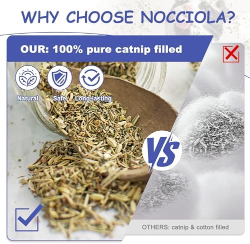 Nocciola 3 Pack Catnip Toys for Cats, Funny Cat Toys Filled with 100% Pure Organic Catnip, Safe Kitten Teething Chew and Kicker Toys, Stress Relieving Fun for Indoor Cats - Image 3