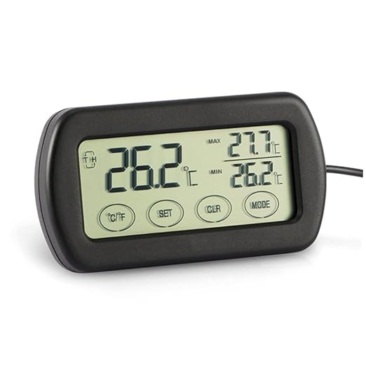 Toddmomy LCD Digital Hygrometer for Egg Hatching and Pet Monitoring Alarm Function Large LCD Display Abs Material Easy Fixing with Suction Cup for Incubators and Home Use