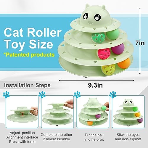 UPSKY 24 PCS Cat Toys Set with Teaser, Mice, Spring, and Various Ball Toys - Image 2