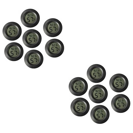 Totority 14pcs Mini Humidity and Temperature for Reptiles and Terrariums Compact Digital Hygrometer for Indoor Use Lightweight and Portable