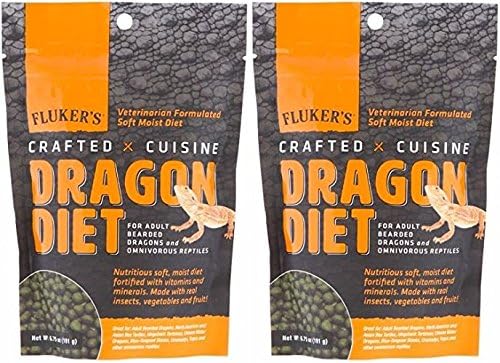 Fluker's New 2 Pack of Crafted Cuisine Juvenile Bearded Dragon Diet, 6.75 Ounces Per Pack