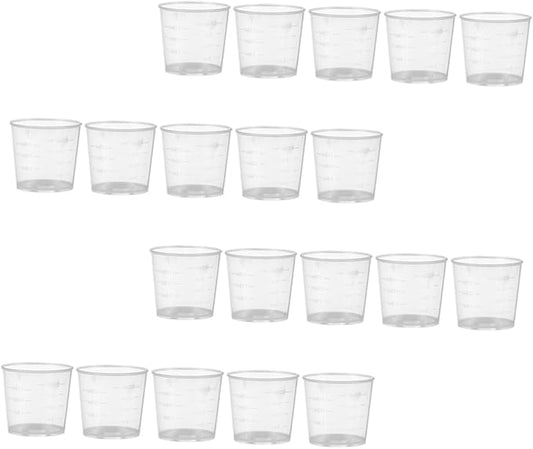 Totority 30Pcs 20ml Reptile Feeding Cups Set Washable Scale Measuring Cups for Lizards Snakes and Tortoises Sturdy Food and Water Bowls for Reptile Care