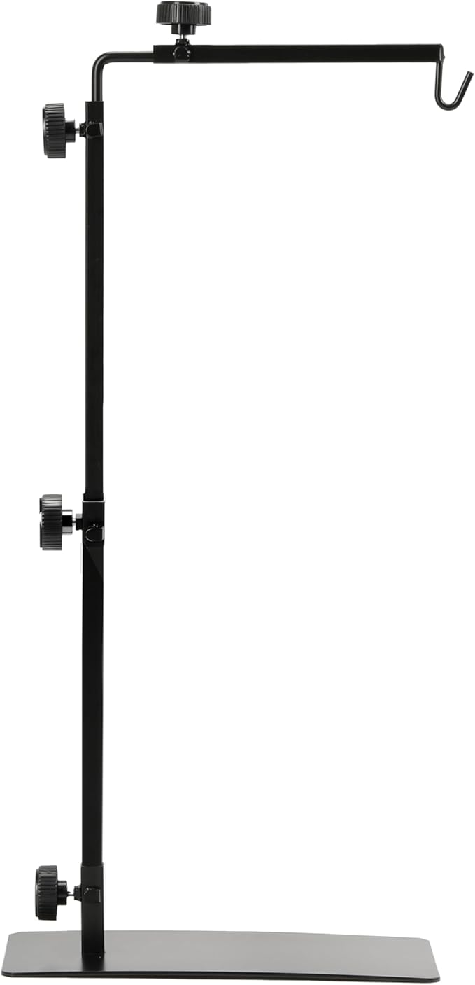 HealSmart Reptile Metal Lamp Stand Adjustable Floor Light Holder, Heating Light Landing Bracket, for Dome lampshade, Terrarium Tank, 15-36 Inch Height