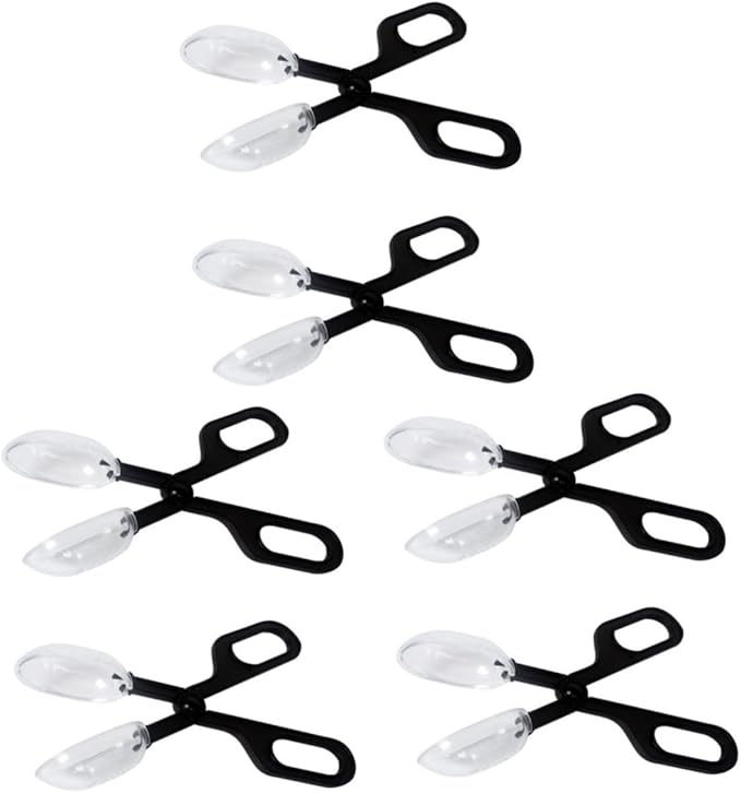 Alasum 6 Pcs Tongs Feeding Frog Cricket Clamp Scooper Reptile Litter Pooper Reptile Feeding Clamp Aquarium Feeding Scooper Catcher Scoop Reptichip Barley Clean