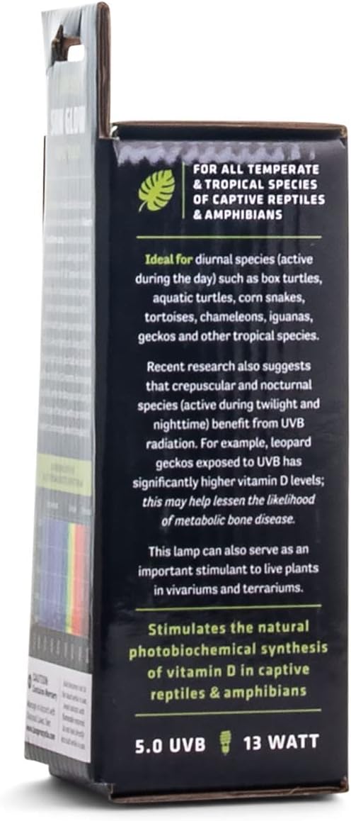 Fluker’s Sun Glow 5.0 UVB Fluorescent Coil Bulb for Tropical Reptiles, Reptile Heat Light Stimulates Natural Synthesis of Vitamin D in Captive Reptiles, 26 Watt