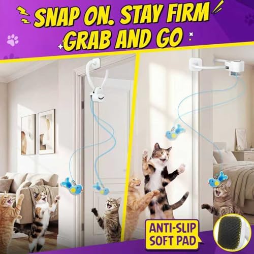 Interactive Cat Toys for Indoor Cats, Clip-On Automatic Flying Bird - Image 5