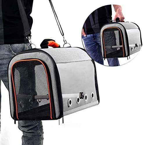 Birdcages Multifunctional Bird Travel Bag with Perch Portable Pet Bird Parrot Carrier Transport Bag Breathable Go Out Travel Cage