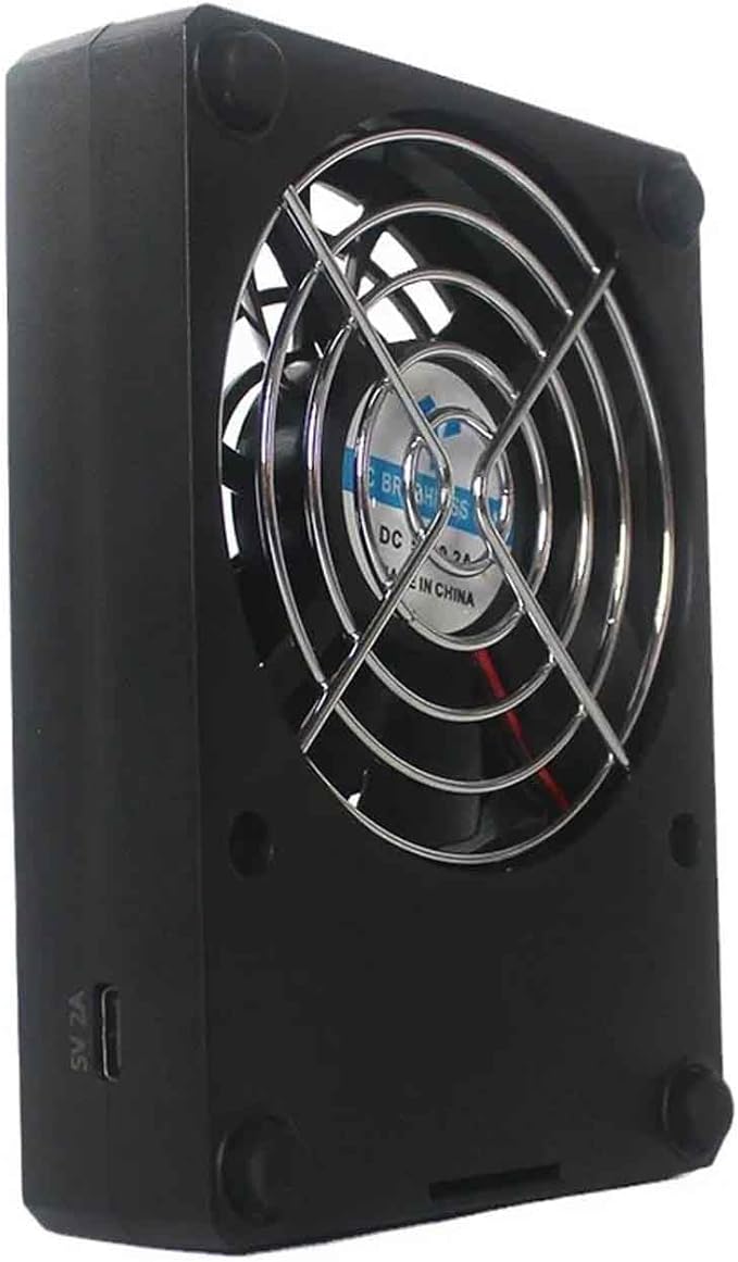 iDili Reptile Rainforest Tank Thermometer and Hygrometer, Intelligent Control Ventilation Fan Digital Display Ventilation Dehumidifica