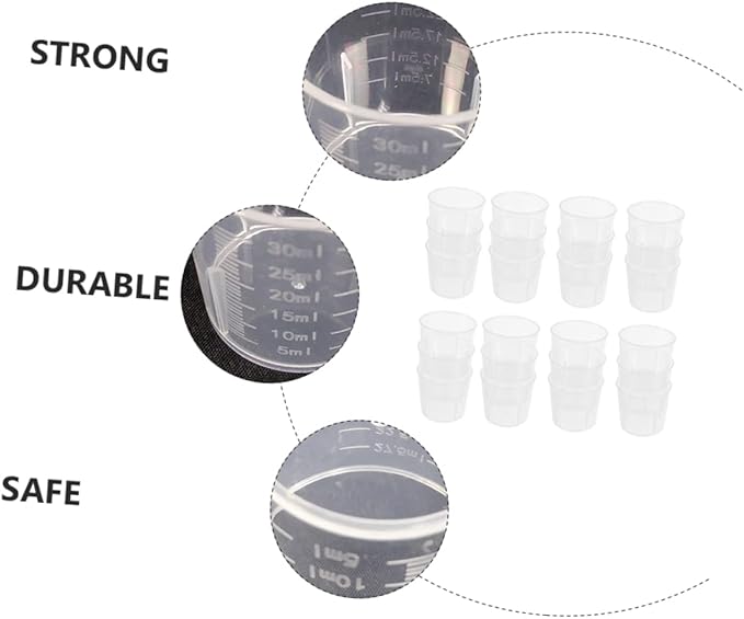 POPETPOP Strong Easy to Pcs Plastic Measuring Cups for Reptiles for Simple Feeding