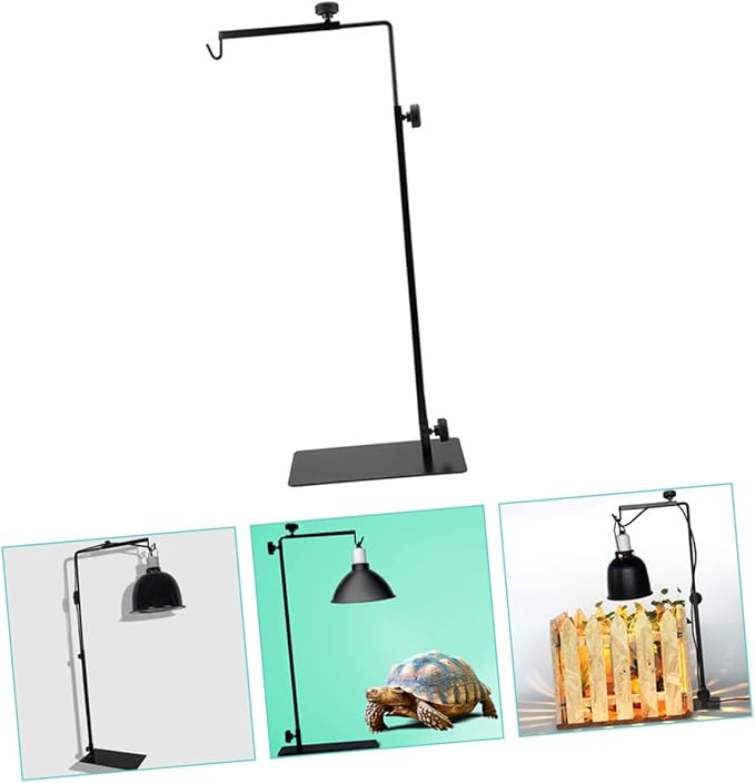Reptile Lamp Stand Metal Light Rack for Heat Lamp Pet Tank Easy Installation