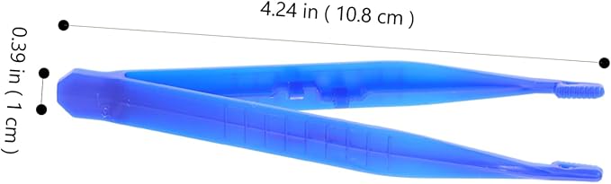 6pcs Reptile Accessories Long Tweezers for Aquarium Lizard Tank Feeding Tool Plastic Reptiles Food Clamp