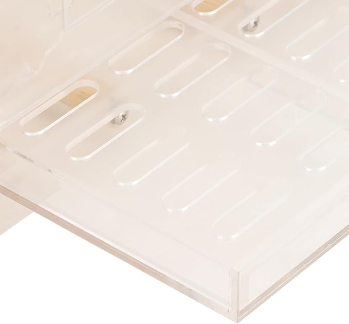 Portable Bird Cage Escape Proof Circular Arc Small Transparent Acrylic Travel Bird Carrier for Bird Parrot Premium Material Safe Non Ventilated Comfortable Handle Easy Install
