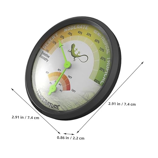 GALPADA High-Precision Reptile Thermometer Humidity Gauge Mechanical Temperature Measuring Device for Terrarium Home Easy to Use Clear Display Design