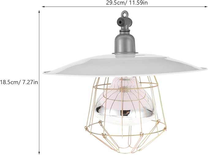 BESPORTBLE Outdoor Heat Lamp for Pets and Chickens Livestock Thermostat Lamp Iron and Glass Material Easy to Install and Remove Wide Application Safe for Animals