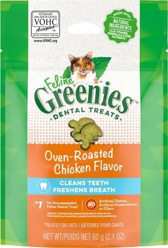 Greenies Feline Natural Dental Cat Treats, Roasted Chicken Flavor, 2.1 oz - Image 4