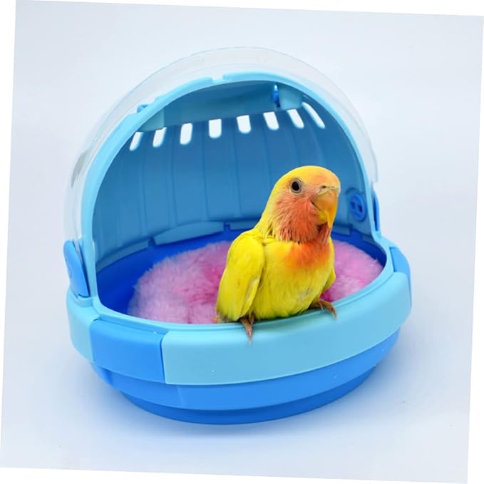 BESPORTBLE Portable Handheld Pet Parrot Carrier Vented Travel Cage for Birds for Hamsters and Birds Includes Comfortable Fleece Liner for Safety