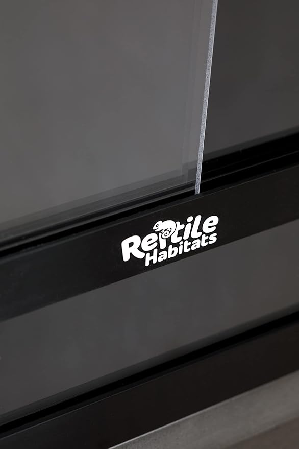 Reptile Habitats 4x2x2 (120 Gallon) Bearded Dragon Enclosure V3 PVC Panels, Glass Doors, Lightweight, Easy to Assemble, Heavy Duty Screen, Aluminum Frame