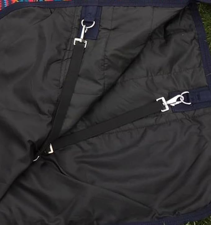 1200 Denier Horse RAIN Sheet (Waterproof/Breathable & Wind Proof Turnout Sheet) Horse Breathable RAINSHEET (Black-Turquoise, 84)