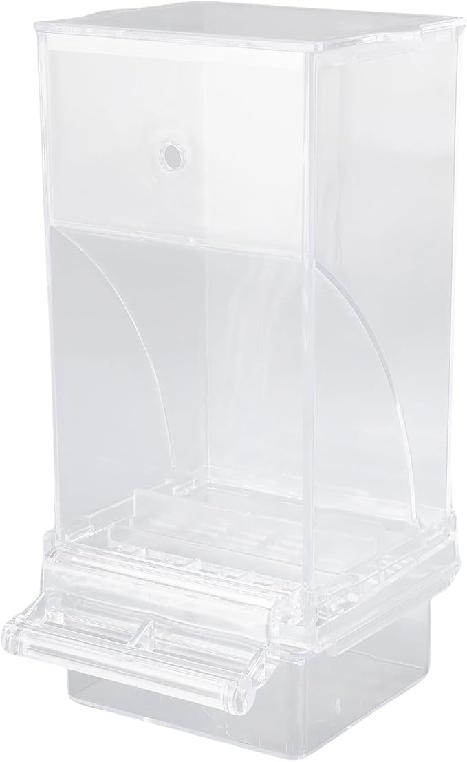 Automatic Bird Feeder Water Dispenser Set, Plastic Feeder and Drinker for Medium and Large Birds, Transparent 17oz Food and 28oz Water Capacity - Gravity Feeding, No Mess Design,