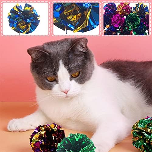 PET SHOW 20 Pack Cat Toy Crinkle Balls 2.5inch for Indoor Cats Kittens - Image 6