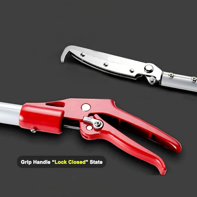 Snake Tong Rattle Snake Reptile Catcher Grabber,with Wide Jaw and Comfortable Grip Handle, Handling Tool Equipped with Snake Hook and Bagging,More Professional (60 Inch（150cm）)