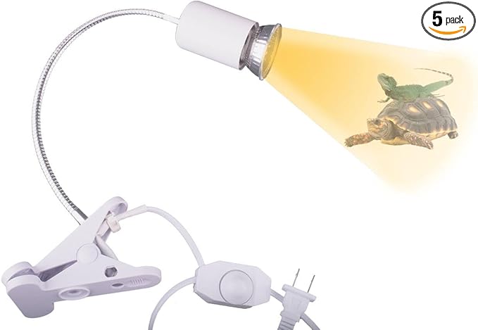 Reptile Heat Lamp UVA UVB Light Bulb, 360° Rotatable Basking Spot Light Simulated Sunlight, Dimmable Heating Lamp for Turtle, Lizard, Snake, Beared Dragon, Amphibians