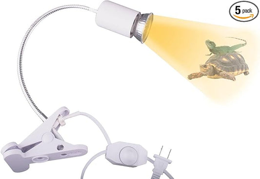 Reptile Heat Lamp UVA UVB Light Bulb, 360° Rotatable Basking Spot Light Simulated Sunlight, Dimmable Heating Lamp for Turtle, Lizard, Snake, Beared Dragon, Amphibians