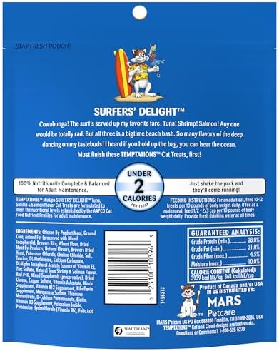 Temptations MixUps Crunchy Cat Treats, Surfer's Delight, 6.3 oz, 10 Pack - Image 2