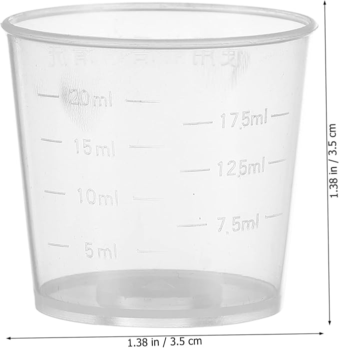 Kisangel 40pcs Reptile Food Measuring Cups Feeding Bowls for Lizards and Geckos Scales for Easy Measurement and Daily Convenience