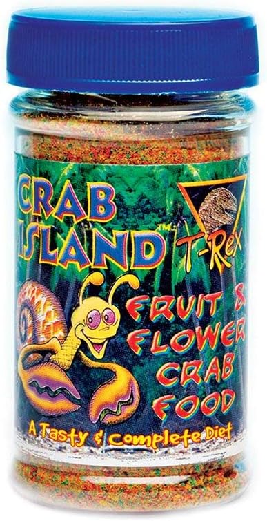 T-Rex Hermit Crab Fruit & Flower Food – Dry Diet for Hermit Crabs with Added Vitamins & Minerals, Easy-to-Serve Crab Food