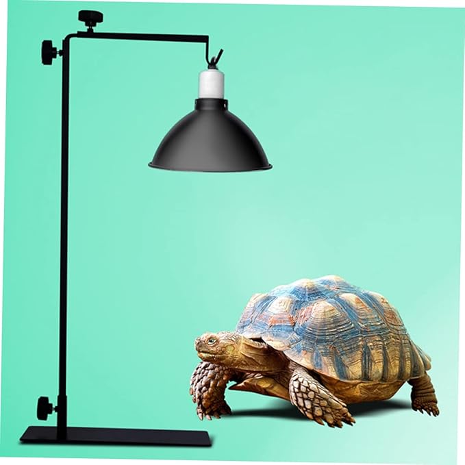 GANAZONO Reptile Tank Accessory Metal Plant Lamp Stand Heat Lamp Rack for Reptile Lighting