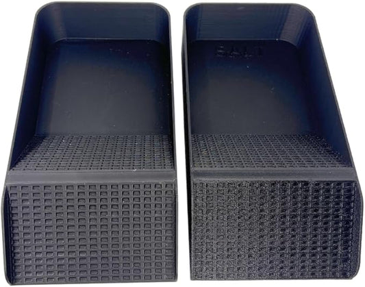 Hermit Crab, Lizard, Turtle, Amphibian XL Watering Pool | Platform Pool Accessory with Access Ramp for Pet Habitats | 9.75" x 5" | Made in USA (X-Large) (Salt + Fresh, Black)