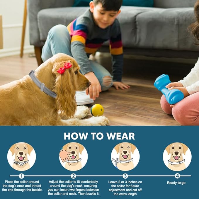 fcesiweg Flea Collars for Dogs Large, Tick Collar for Dogs, Flea Dog Collar,Gentle and Safe for Daily Use, 8 Months Protection-1P