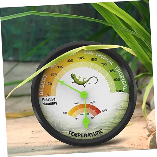 GALPADA High-Precision Reptile Thermometer Humidity Gauge Mechanical Temperature Measuring Device for Terrarium Home Easy to Use Clear Display Design