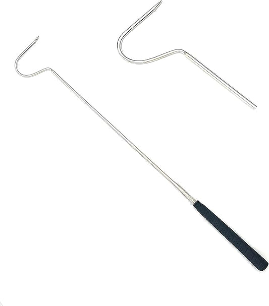 30" Heavy Duty Snake Reptile Handling Hooks Stainless Steel Rubber Grip