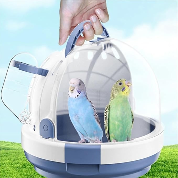 Portable Clear Bird Parrots Transport Cage Window Collapsible Bag Breathable Bird Travel Bag