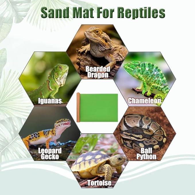 Tfwadmx 3 Pcs Reversible Reptile Carpet Mat 23.6" x 15.7" Terrarium Bedding Substrate Liner Reptile Cage Mat Supplies for Leopard Gecko Lizard Bearded Dragon Tortoise Snake Chameleon