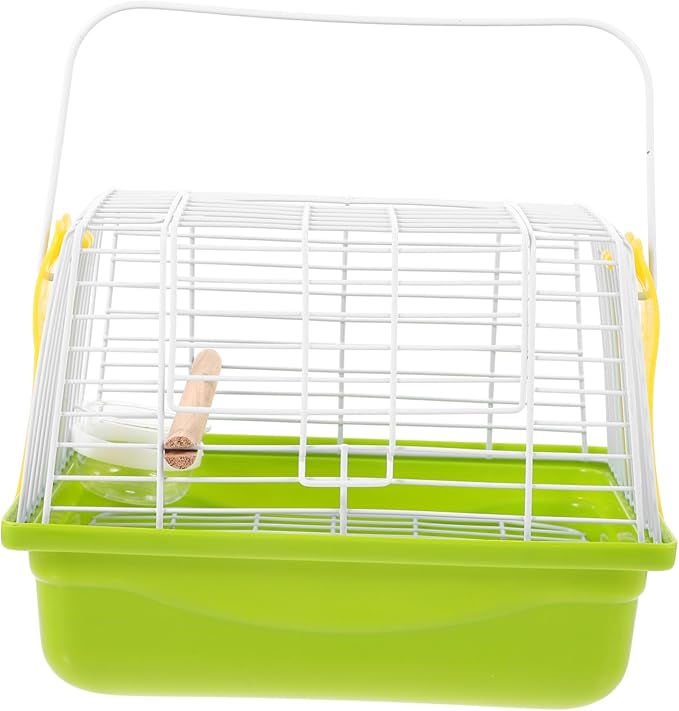 1Set Portable Bird Travel Cage Handheld Parrot Carrier with Spacious Design for Sightseeing Camping and Hiking for Parakeets Budgies and Birds