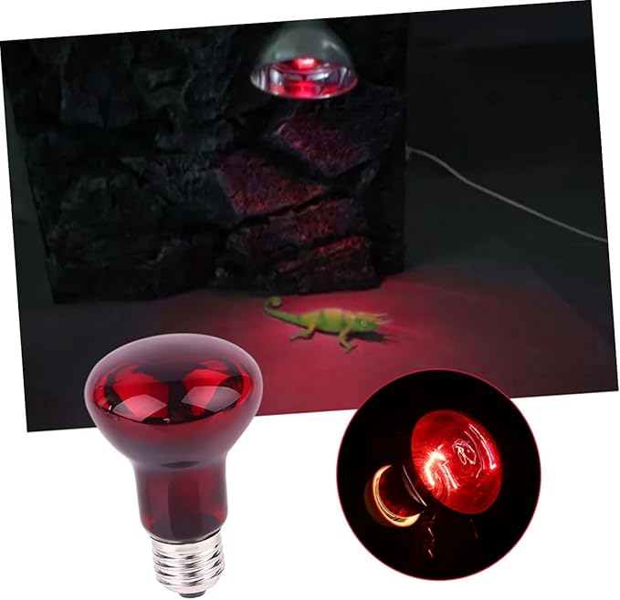 DECHOUS 3Pc Heating Lamp for Reptiles Emitter for Lizard Snake Aquarium High Thermal Efficiency Non Disturbing Design for Pet Terrariums