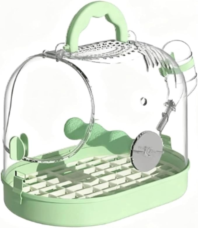 Bird Cage Bird Aviary Parrot Cage Flight Birdcag Bird Carrier Travel Carrier Cage Parakeet Cage with Handle Cockatiel Cage(Green)