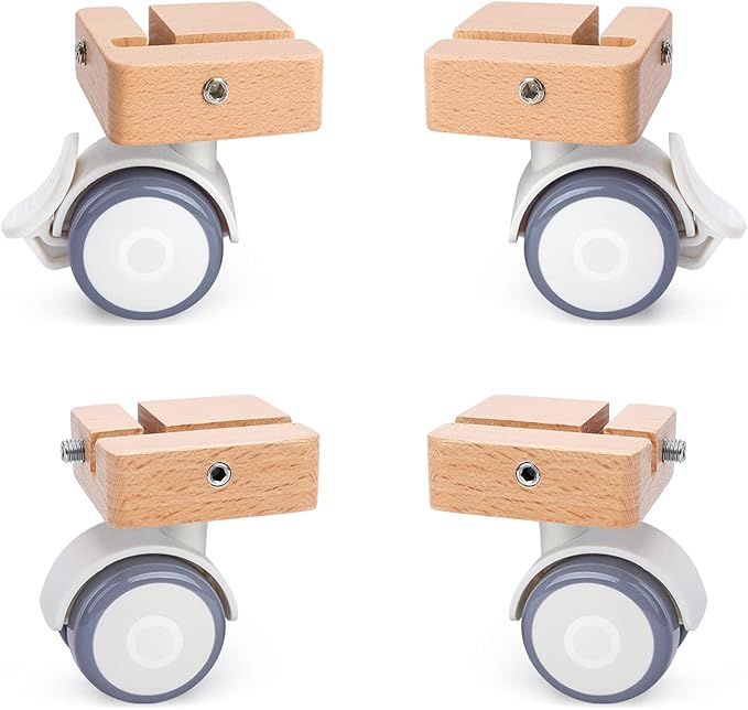 Niteangel Supplement Universal Wheel - Fits for Niteangel Bigger World - MDF Aspen Hamster Cage to Move Your Hamster Cage Simply (Burlywood, for Bigger World - Top Opening Door)