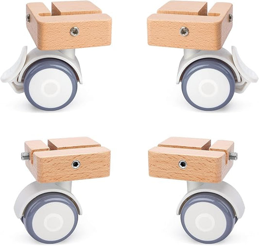 Niteangel Supplement Universal Wheel - Fits for Niteangel Bigger World - MDF Aspen Hamster Cage to Move Your Hamster Cage Simply (Burlywood, for Bigger World - Top Opening Door)